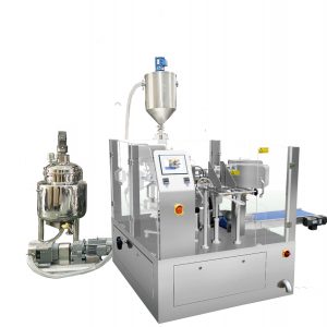 Automatické vopred vyrobené tesniace balenie na plnenie vrecka s plničom na kvapalinu a pastu