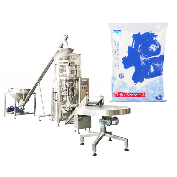 Vertikálna forma Vyplňte pečať stroj s volumetrickým pohárom na soľ