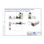 Automatická taška s plochým dnom s hornou samolepkou tvoriacou plniace tesnenie baliacej linky je na objednávku nášho klienta